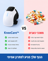 KneeCare™ מבית אורטולייף – מכשיר חימום ועיסוי מקצועי 3 ב־1 לברכיים