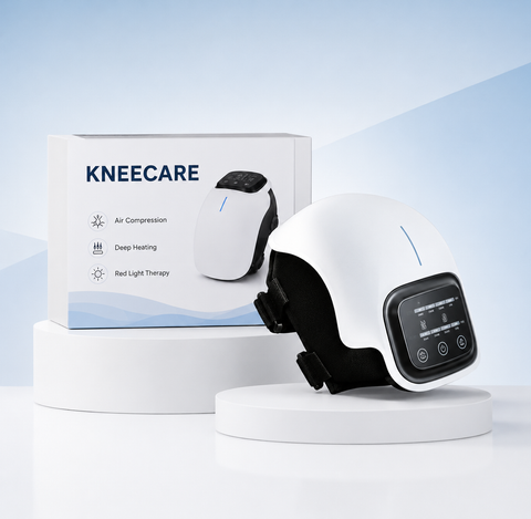 KneeCare™ מבית אורטולייף – מכשיר חימום ועיסוי מקצועי 3 ב־1 לברכיים